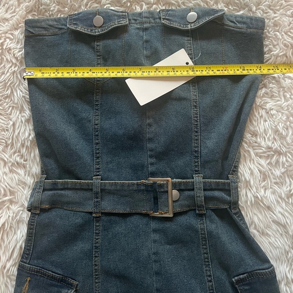 Denim strapless dress - Picture 5 of 6